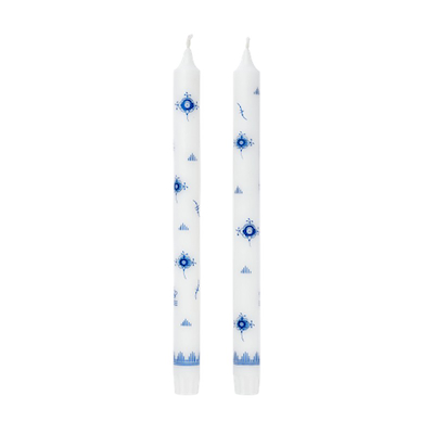 Royal Copenhagen Heritage lys 28 cm hvid 2 stk.