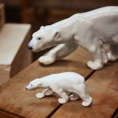 Royal Copenhagen figur 2026 miniature isbjørn 6 cm