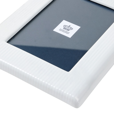 Royal Copenhagen Hvid Riflet fotoramme 21 cm