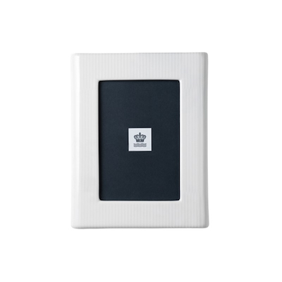 Royal Copenhagen Hvid Riflet fotoramme 21 cm