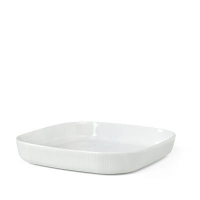 Royal Copenhagen Hvid Riflet ovnfast fad 30 cm