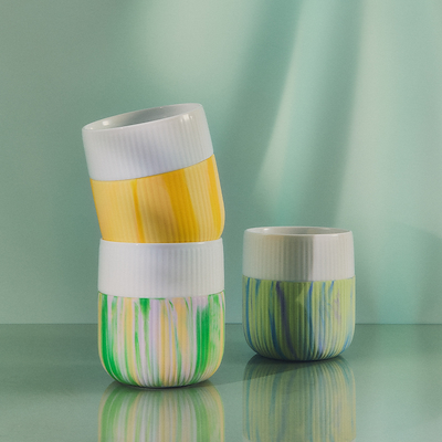 Royal Copenhagen Riflet Contrast Marble krus limeburst 35 cl