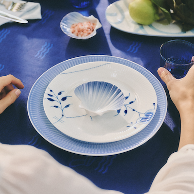 Royal Copenhagen Iris tallerken blå Ø 27 cm