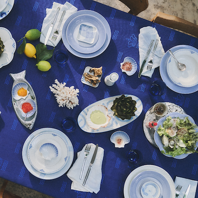 Royal Copenhagen Iris tallerken blå Ø 27 cm