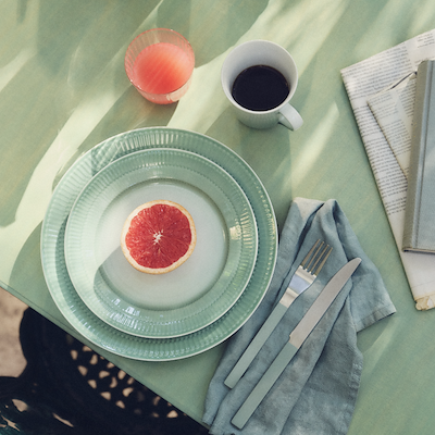 Royal Copenhagen Iris tallerken grøn Ø 27 cm