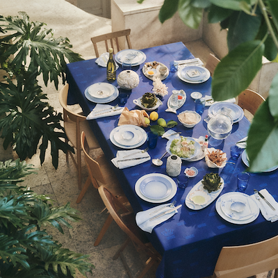 Royal Copenhagen Iris tallerken blå Ø 22 cm