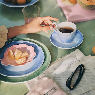 Royal Copenhagen Iris tallerken blå Ø 22 cm