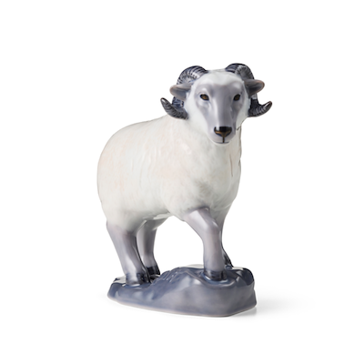 Royal Copenhagen stjernetegnsfigur 2027 Får hvid 12,5 cm