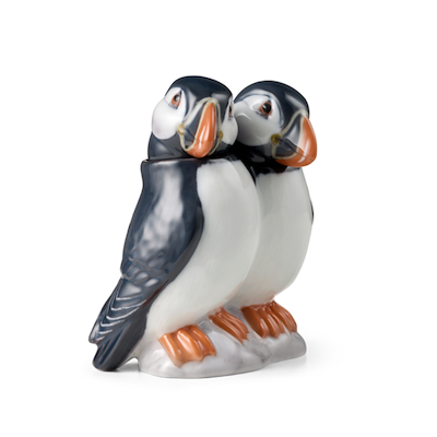 Royal Copenhagen Årsfigur 2027 søpapegøjer figur H 13,5 cm