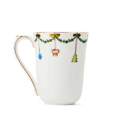 Royal Copenhagen Stjerne Riflet Jul kop hvid 36 cl