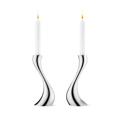 Georg Jensen Cobra lysestager mellem 2 stk.