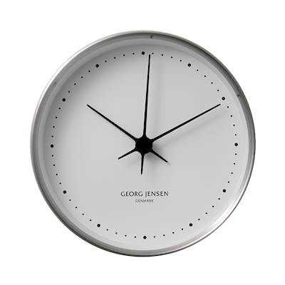 Georg Jensen Henning Koppel vægur stål/hvid 22 cm