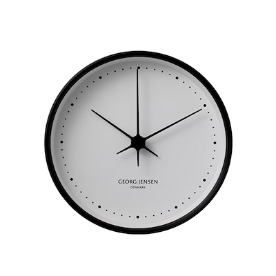 Georg Jensen Henning Koppel vægur sort/hvid Ø22 cm