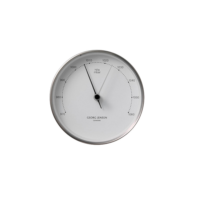 Georg Jensen Henning Koppel barometer stål/ hvid 10 cm