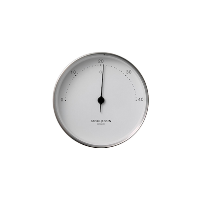 Georg Jensen Henning Koppel termometer 10 cm stål/hvid