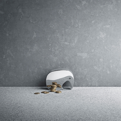 Georg Jensen Miniphant Sparegris blankpoleret rustfrit stål