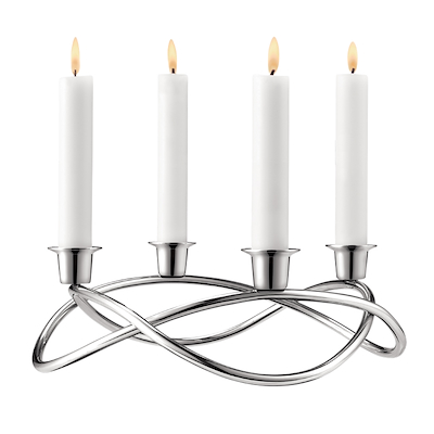 Georg Jensen Season lysestage blank stål