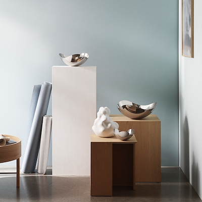 Georg Jensen Bloom skål 34 cm stål