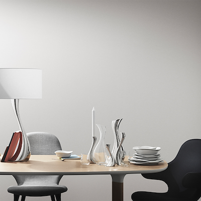 Georg Jensen Cobra lysestager sæt 3 størrelser inkl. lys