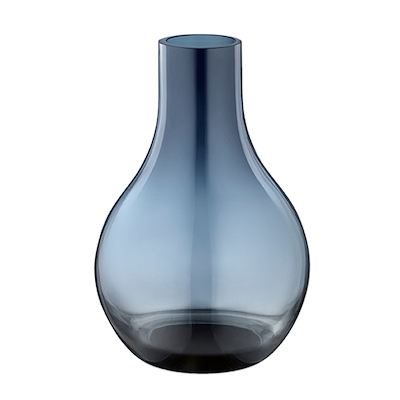 Georg Jensen Cafu vase mørk blå H14,8 cm
