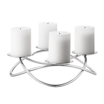 Georg Jensen Season lysestage stor rustfrit stål