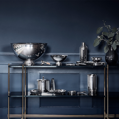 Georg Jensen Manhattan vinbakke stål
