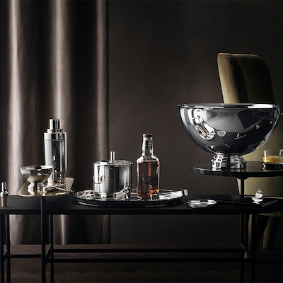 Georg Jensen Manhattan vinbakke stål