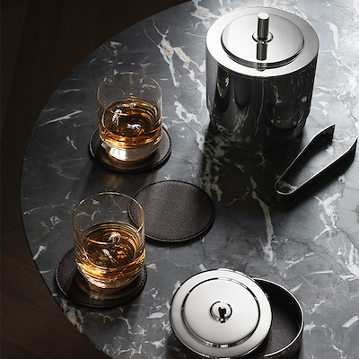 Georg Jensen Manhattan isspand med tang stål