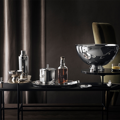 Georg Jensen Manhattan isspand med tang stål