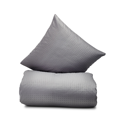 Juna Cube satin sengesæt smoked pearl 140x220 cm