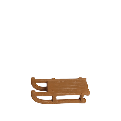 Det Gamle Apotek slæde til nisser 8 cm