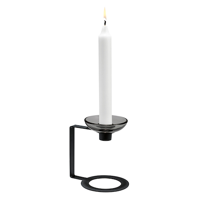 Holmegaard Lumi lysestage 1-armet 12,5 cm