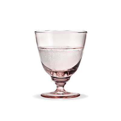 Holmegaard Flow vandglas på fod rosa 35 cl