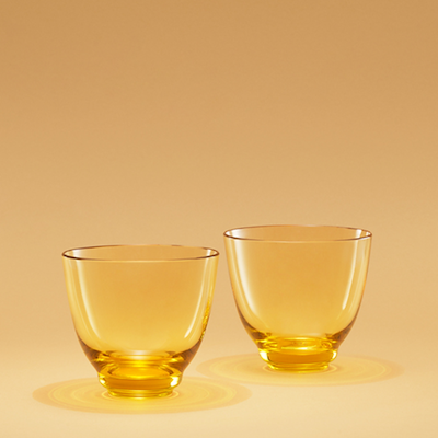 Holmegaard Flow vandglas amber 35 cl