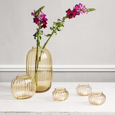 Holmegaard Primula vase amber Ø9,5 cm