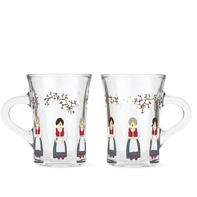 Holmegaard Christmas 2021 hotdrink glas med hank 2 stk. 24 cl