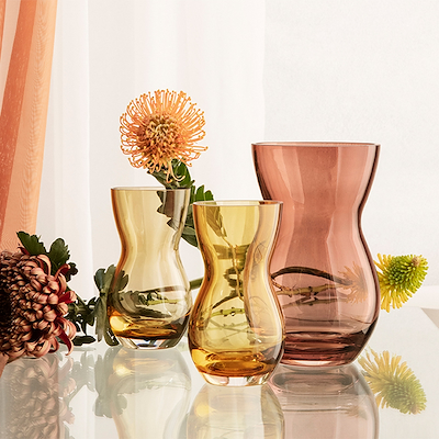 Holmegaard Calabas vase burgundy 21 cm