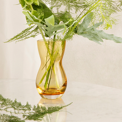 Holmegaard Calabas vase amber 16 cm