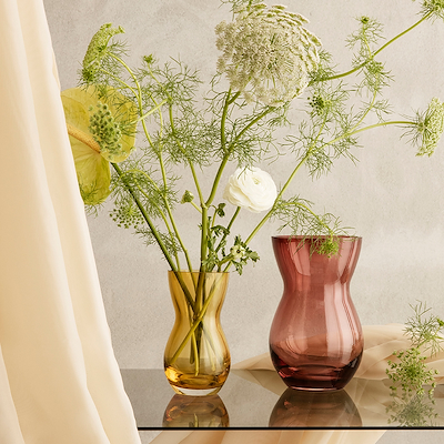 Holmegaard Calabas vase amber 16 cm