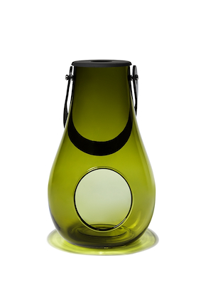 Holmegaard Design With Light lanterne 25 cm olivengrøn