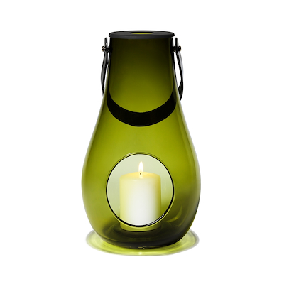 Holmegaard Design With Light lanterne 29 cm olivengrøn