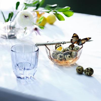 Holmegaard Lily skål toffee rose 2 stk. Ø13 cm