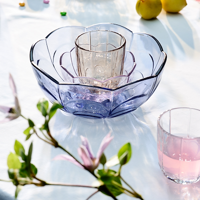 Holmegaard Lily skål dueblå Ø23 cm