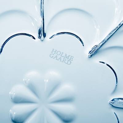 Holmegaard Lily isasiet blue iris 2 stk. øØ16 cm