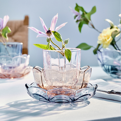 Holmegaard Lily isasiet blue iris 2 stk. øØ16 cm