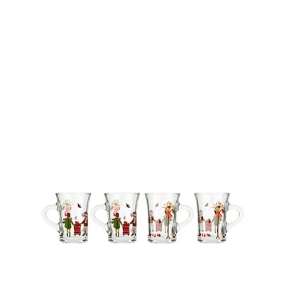 Holmegaard Christmas hotdrink glas med hank 4 stk. 24 cl