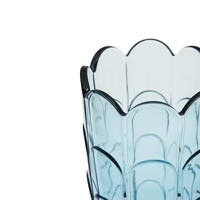 Holmegaard glasvase blue iris H19 cm