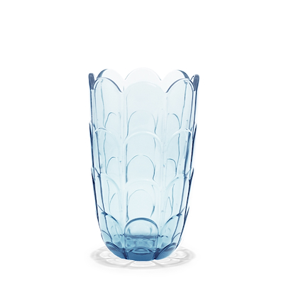 Holmegaard glasvase blue iris H 19 cm