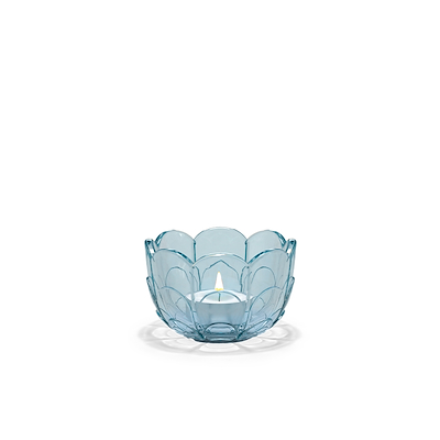 Holmegaard Lily fyrfadsstage blue iris Ø7 cm