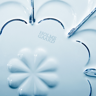 Holmegaard Lily fyrfadsstage blue iris Ø7 cm